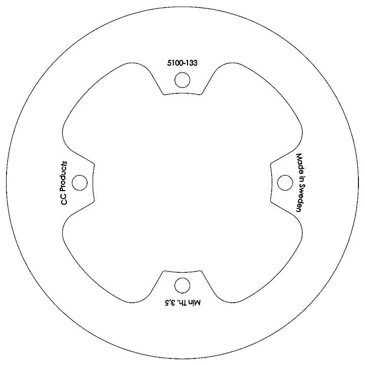 Skivbroms Bak Rmz25 45 Solid Cros-Center Produkt 5100-133