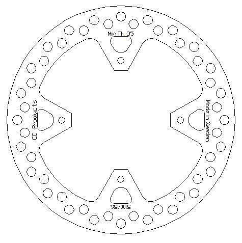 Skivbroms Bak Xr650 00- Cc Cross-Center Produkt 5100-156 43351-Mbn-671