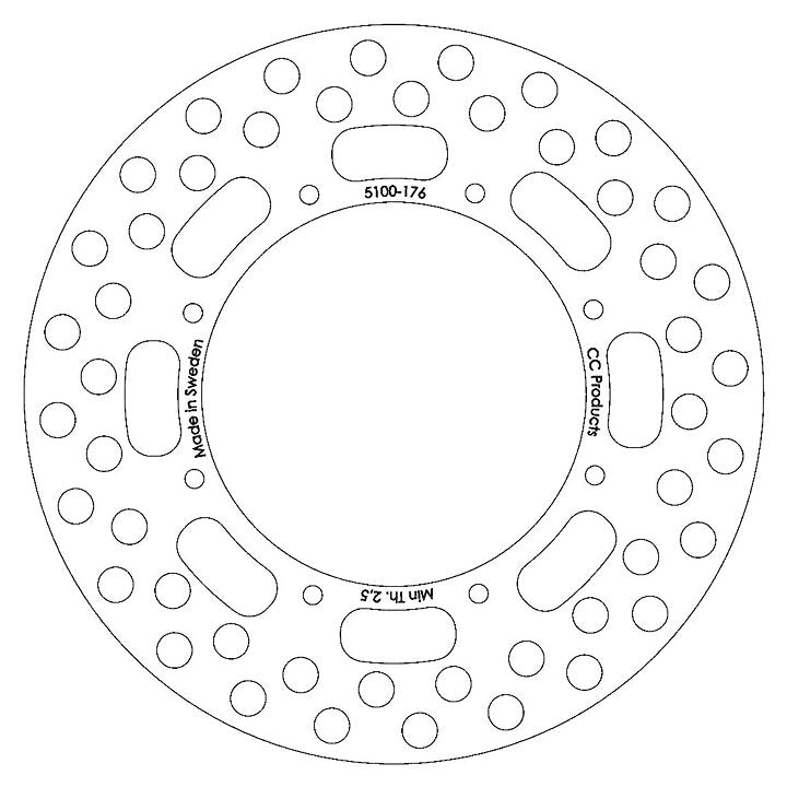 Skivbroms Fram Kx125-500 84- Cross-Center 5100-176 Tillverkad I Sverige