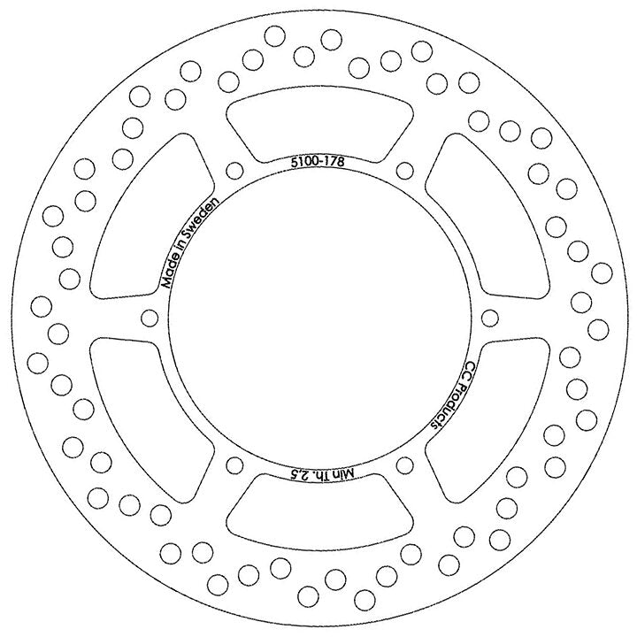 Skivbroms Fram Rm125-500 Cross-Center Produkt 5100-178