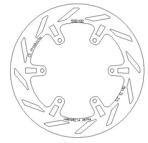 Skivbroms Fram Bmw G450X Cross-Center Produkt 5100-182