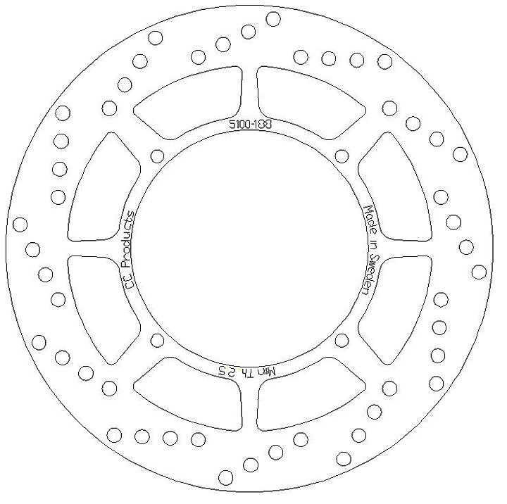 Skivbroms Fram Yz125-490 85 Cross-Center Produkt 5100-188