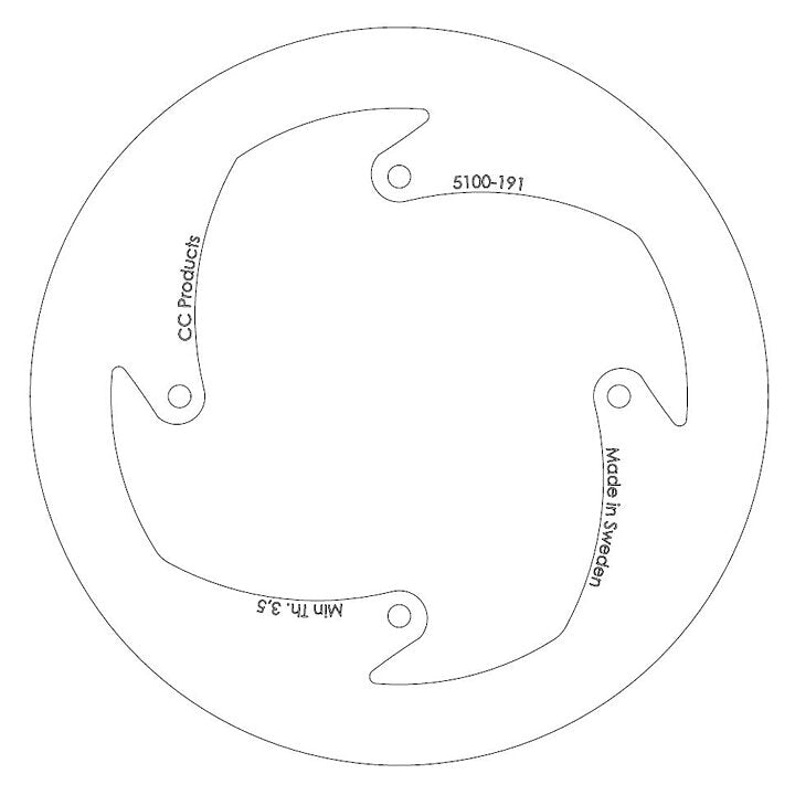 Skivbroms Bak Ktm85 Solid Cross-Center Produkt 5100-191 40-128.Cc.Solid 47010060500