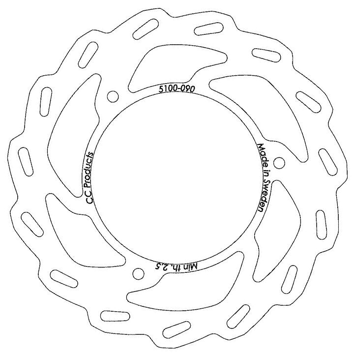 Skivbroms Fram Yz 65 18' Cc Products 5100-090 Br8-2582T-00-00 Yamaha