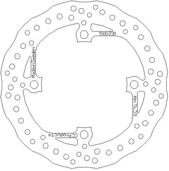 Skivbroms Bak Sherco 13-On Cross-Center Produkt 5100-230