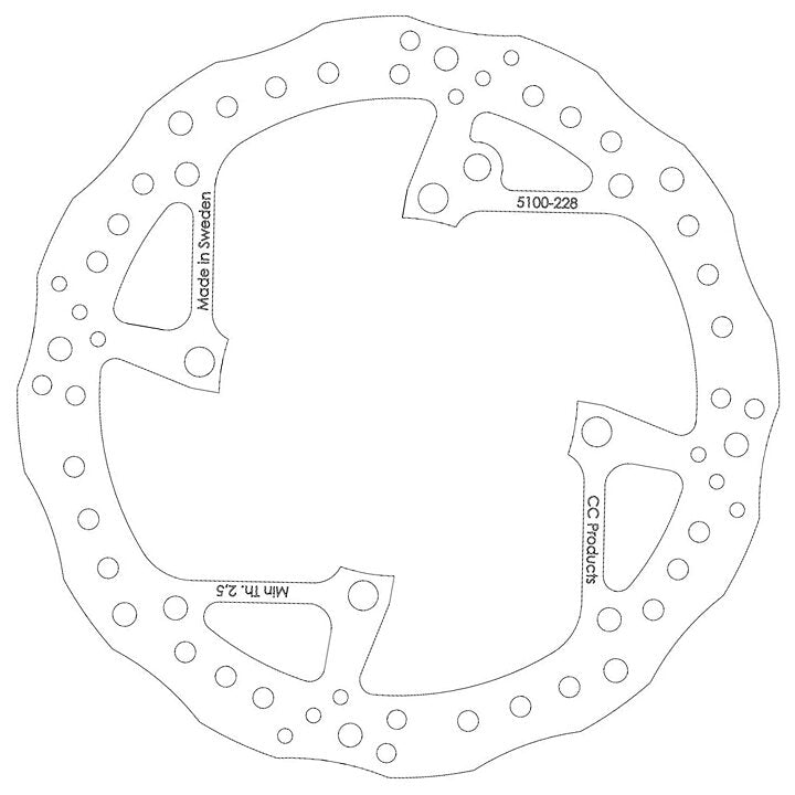 Skivbroms Fram Sherco 13-On Cross-Center Produkt 5100-228