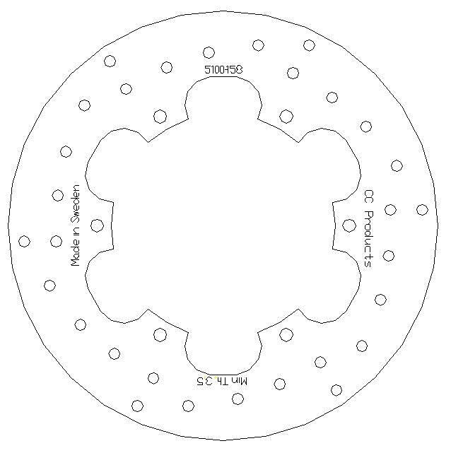 Skivbroms Fram Husqvarna Cross-Center 5100-158