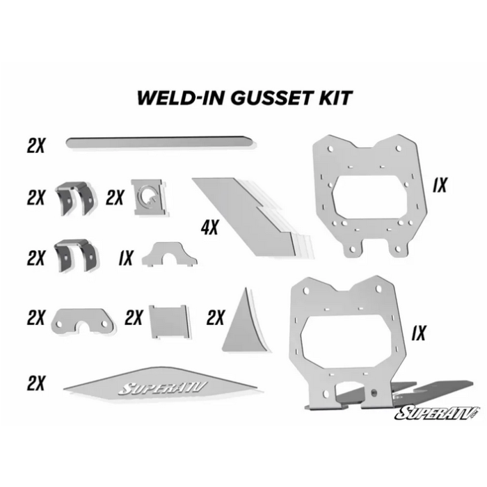 Canam Maverick X3 Weld In Ram Stiffener Gusset Kit Superatv Wfg-Ca-X3-01