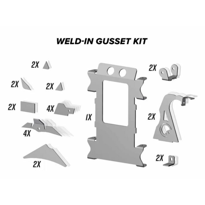 Polaris Rzr Xp Turbo/1000 Weld In Ram Stiffener Gusset Kit Superatv Wfg-P-Rzr1K