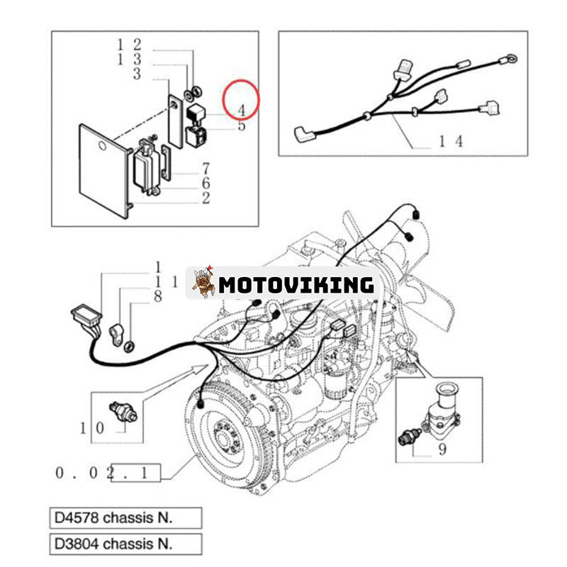 12V 30A Relä 82003697 för New Holland Tractor 3010S 5010S 8160 8260 8360 TS100 TS110 TS115 TS90 T6030 T6040 T6070 T6080 T60090 T7050 T7.