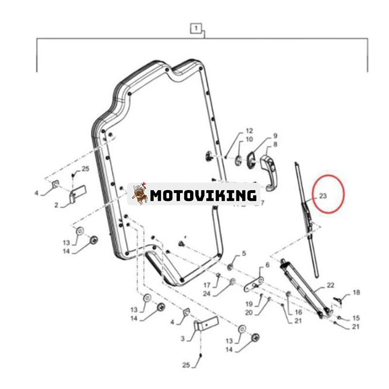 Torkarblad 47405956 för CASE TR340 SV185 TV380 SV250 SV280 SV300 SV340 SR130 SR150 TR270 SR160 SR175