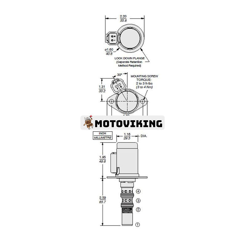 Hydraulisk magnetventil F03/31869 för Hidromek 102B/S 339080 357456 380534 380925 386461