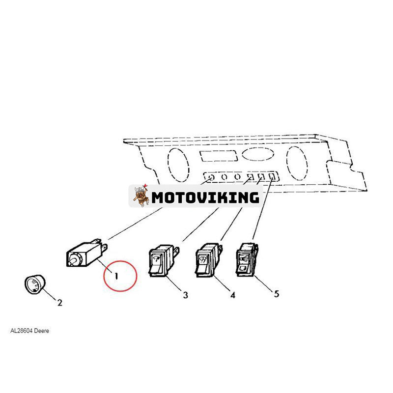 Switch AL28604 för John Deere 1030 1040 1640 1830 2040S 3030 3040