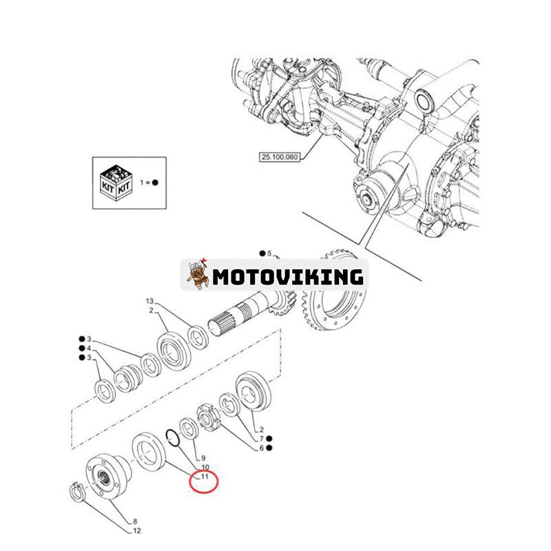 Oljetätning 5194224 för CASE FARMALL 105V 110V 80V