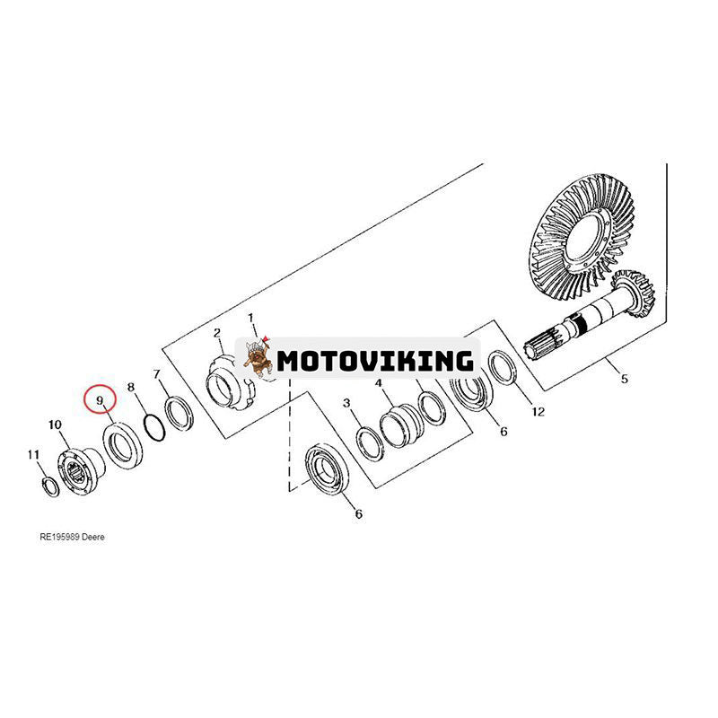 Oljetätning RE195989 för John Deere  5075EF 5076EF 5083EN