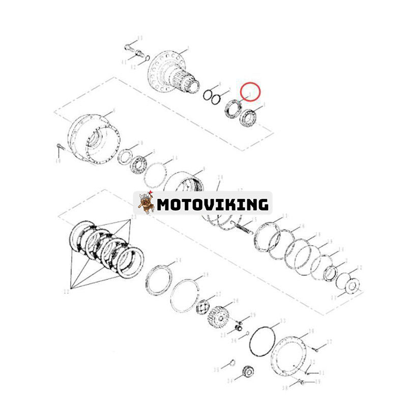 Oljetätning 1964236C1 för CASE 721C 821C 621B 721B 821B 621C