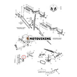 Vippströmbrytare - Torkarbricka 3 lägen (Av/1/(2)) F1NN18387AA E9NN17N414AA 139900580122 för Ford New Holland 7740 7840