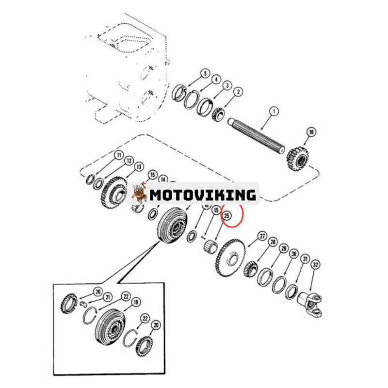 Bussning A150318 för CASE 586E 480E 580E 480E LL 580SE 480F 586D 585D 584D 584E 580K 585E 480F LL Lastare