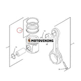 3 ST kolvringskit 276-7476 för Caterpillar CAT 525D 535D 545D Skidder C4.4 C6.6 3054 motor