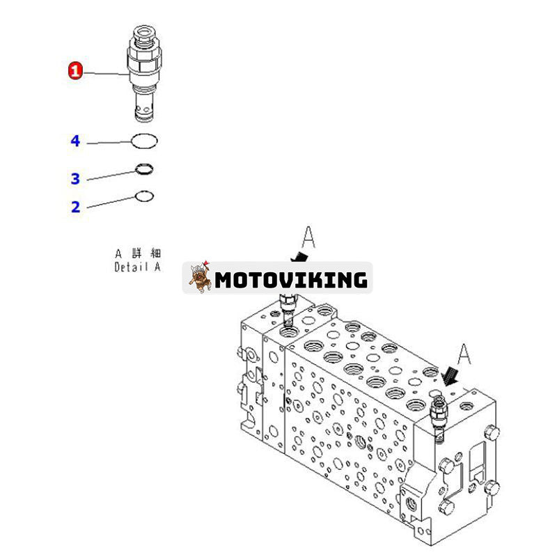 Huvudavlastningsventil 723-40-92103 för Komatsu PC200-8 PC360-7 PC400-7 PC450-7 grävmaskin