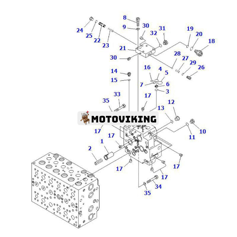 Avlastningsventil 723-40-72700 för Komatsu PC400-7 PC400LC-7 grävmaskin