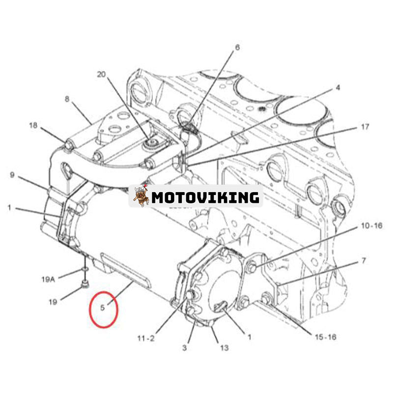 Oljekylare 1873523 för Caterpillar CAT 972K D6T D6R lastare traktor C9 motor