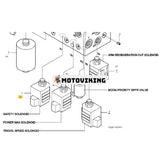 12V magnetventilspole XKBL-00004 för Hyundai R80-7 R215-7 grävmaskin