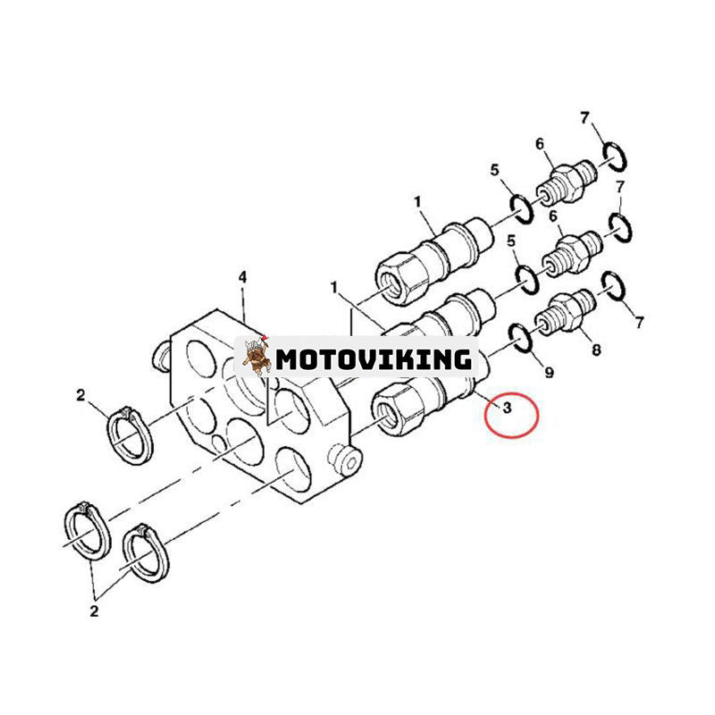 Hydrauliskt snabbkopplingsuttag AH225669 för John Deere 1092 600 606 608 618 620 622 625 630 6.8L