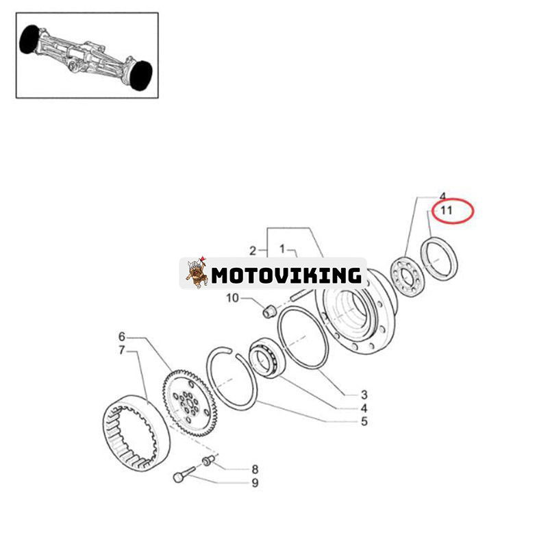 Oljetätning 85821288 för New Holland LB115 LB115.B B115 LB115.B4WS