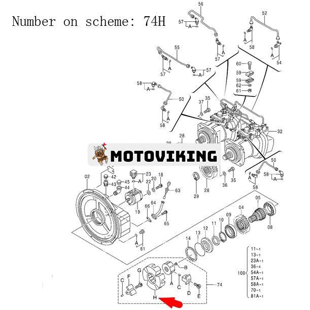 För Hitachi Grävmaskin ZX330-3 ZX330-5G ZX350H-3 ZX400W-3 Pumpkopplingselement 4655134