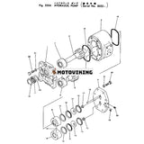 För Komatsu Bulldozer D75S-2 Hydraulpump Ass'y 07443-67103