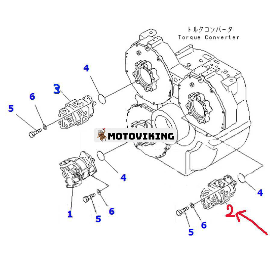 För Komatsu dumper HD985-5 HD985-3 HD785-3 HD785-5 Hydraulpump 705-52-42100