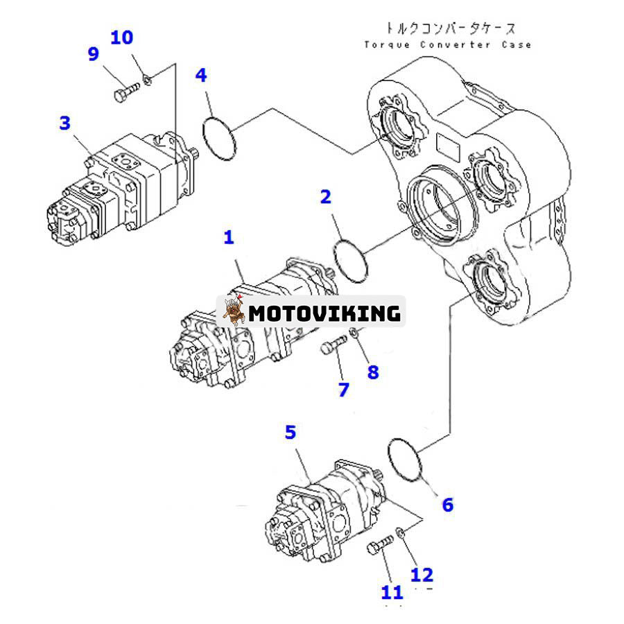 För Komatsu Dump Truck HM400-1 Hydraulisk växelpump 705-56-33040