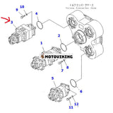 För Komatsu dumper HM400-1 HM400-1L Hydraulisk växelpump 705-56-33080