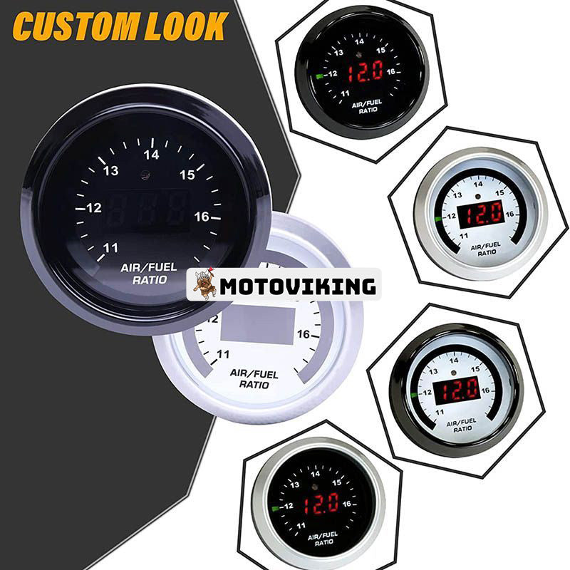 AEM 30-4110 Wideband Gauge Controller AFR O2 Air Fuel Ratio 2 1/16" 52mm med 4,9 LSU-sensor