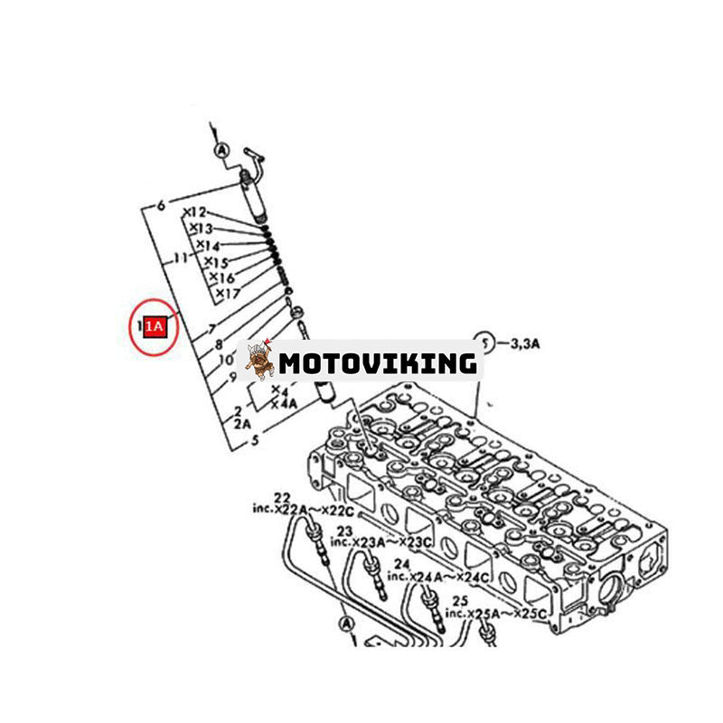 Bränsleinsprutare 719101-53100 71910153100 för Yanmar Engine 4TN100TE-SD2