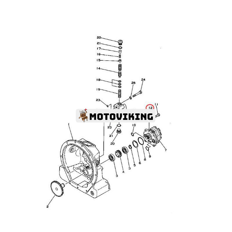 Avlastningsventil 102-10-00011 för Komatsu Bulldozer D20P-5A D20P-5 D20A-5 D20S-5 D20Q-5 D20PL-5