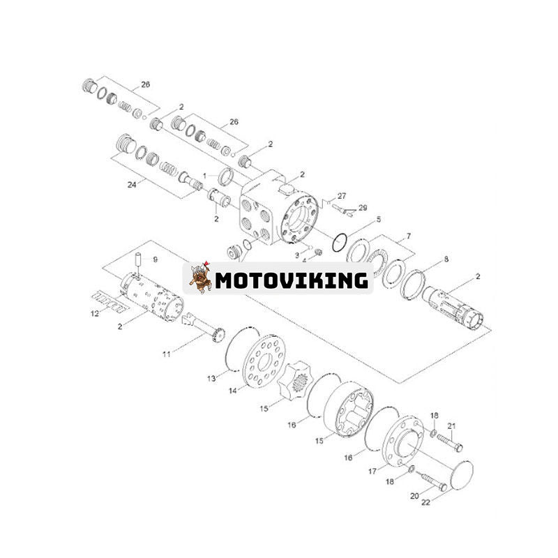 Styrventil 81EK-00011 för Hyundai grävmaskin R140W-7A R170W-7 R170W-7A R170W-9S R180W-9S