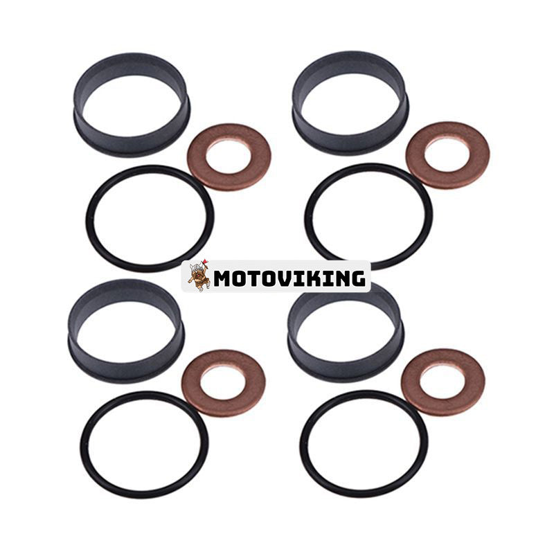 4 set bränsleinjektortätningssatser för Kubota M6060HD M7060HD M7060HFC KX057-4 KX080-4 U55-4 SVL75-2 SVL75-3 SSV65PC