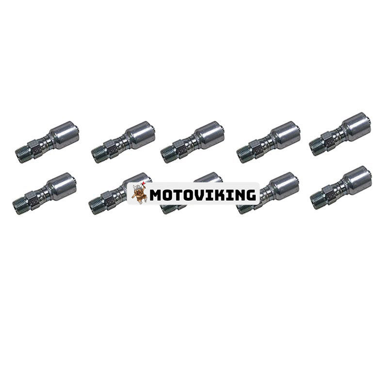 10 st Hydraulslangkoppling med 3/8" NPT hansväng 11343-6-6 för Parker