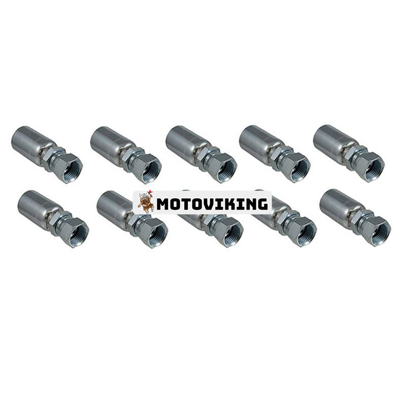 10 st Hydraulslangkoppling med 1/2" JIC honsvivel FJX-06-08 för Parker