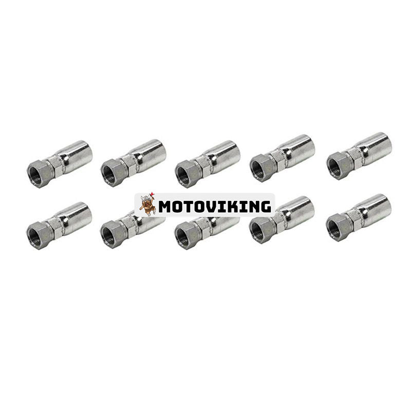 10 st Hydraulisk slangkoppling med 3/8" JIC honsvivel FJX-08-06 för Parker