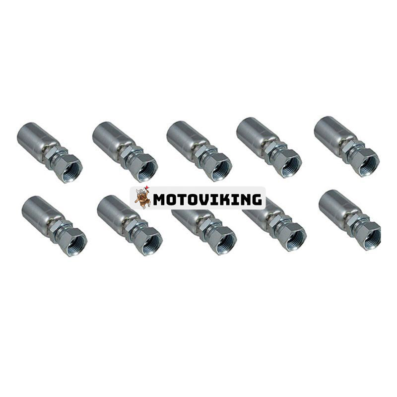 10 st Hydraulslangkoppling med 1/2" JIC honsvivel FJX-08-08 för Parker