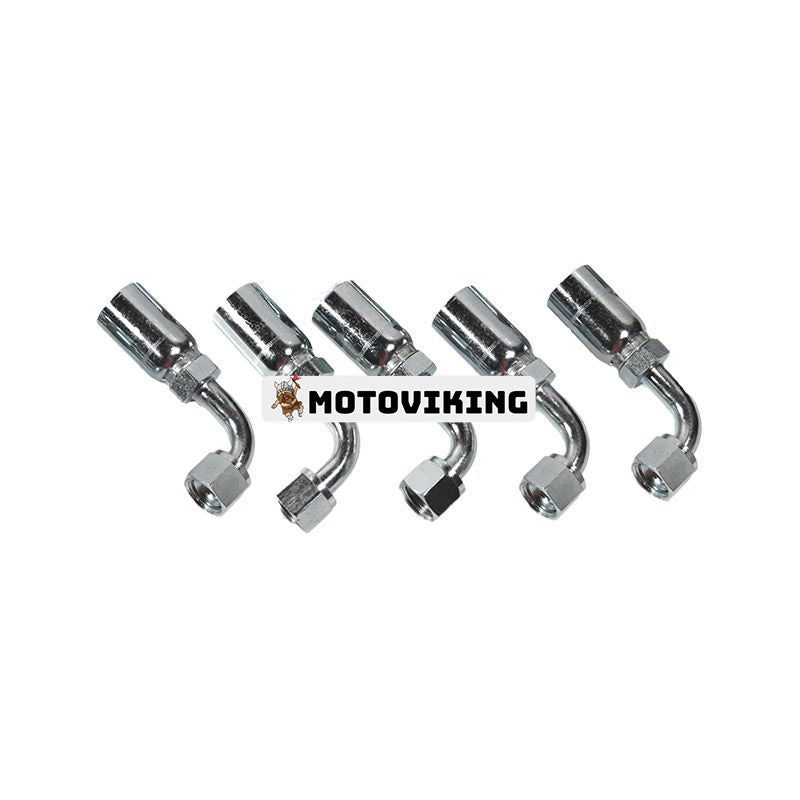 5 st Hydraulisk slangkoppling med 3/8" JIC hona 90 grader 06U-666 för Parker