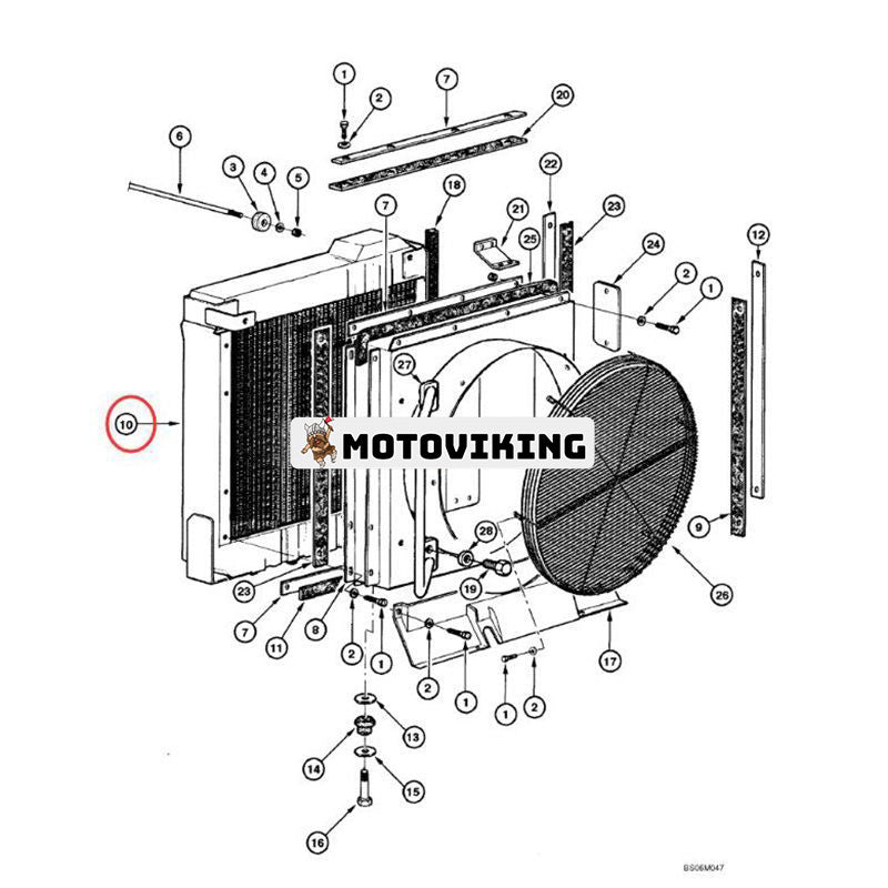 Kylare 73164343 för CASE Motorväghyvlar 845 845DHP 865 865AWD 865DHP 865VHP 885 885AWD