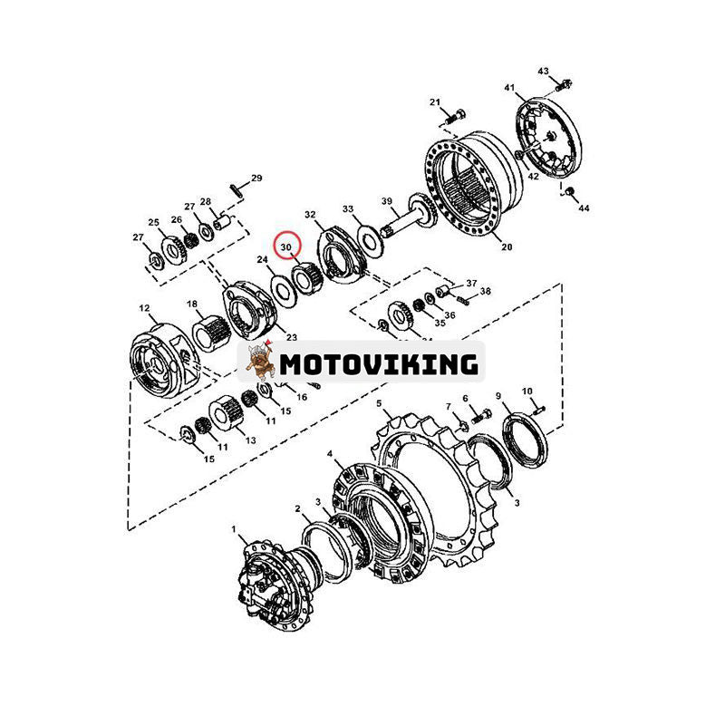 Sun Gear 3082149 för John Deere Engine 6068 4045 Grävmaskin 180GLC 200G 200DLC 210GLC 2144G