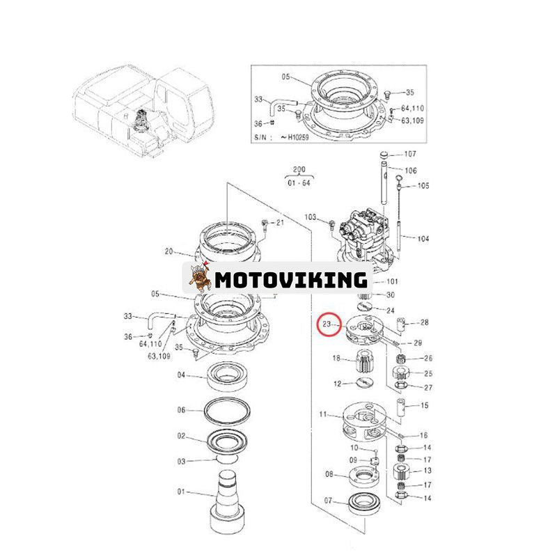 Hållare 1025912 för Hitachi grävmaskin ZX180 ZX200 IZX200 ZX180LC