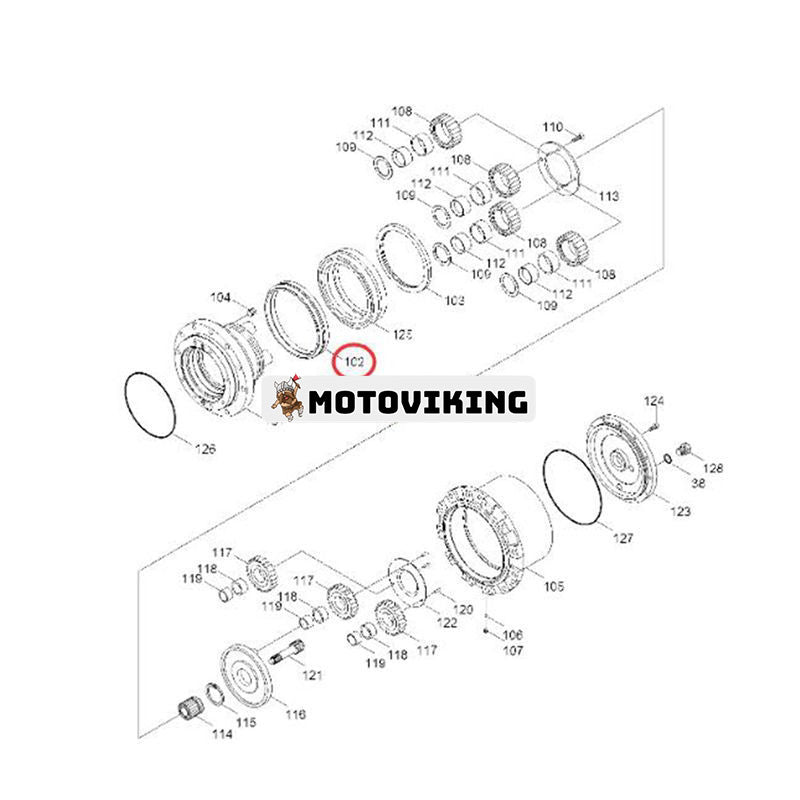 Flytande tätning XKAH-00820 för Hyundai grävmaskin R55-7 R55-7A R55-9 R55-9S R60CR-9 R60CR-9A