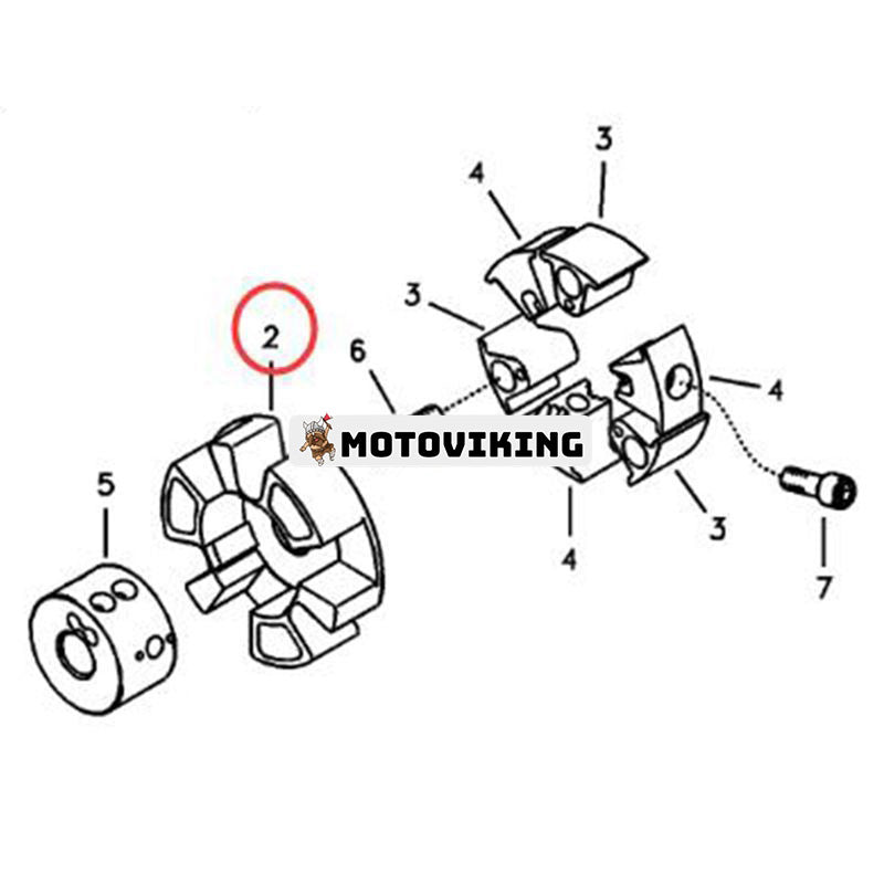 Kopplingselement VOE 14519260 för Volvo Grävmaskin EC55C EC60C ECR88 EW60C