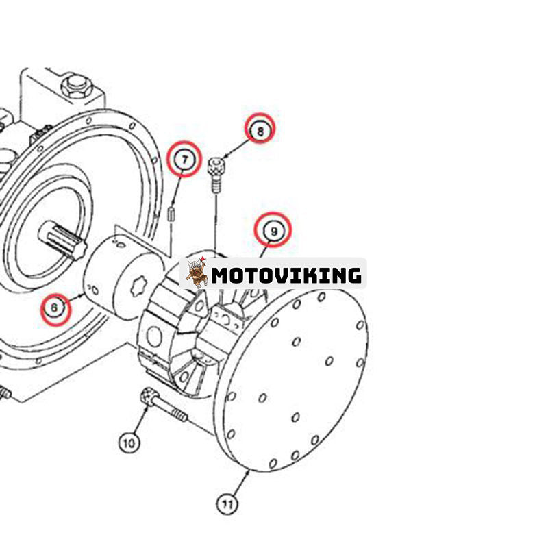 Koppling 152680A1 150612A1 för CASE Grävmaskin 9010 9010B 9020 9020B 9013